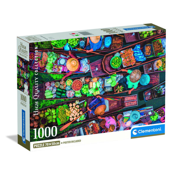 Clementoni Παζλ High Quality Collection Πλεούμενη Αγορά 1000 τμχ - Compact Box