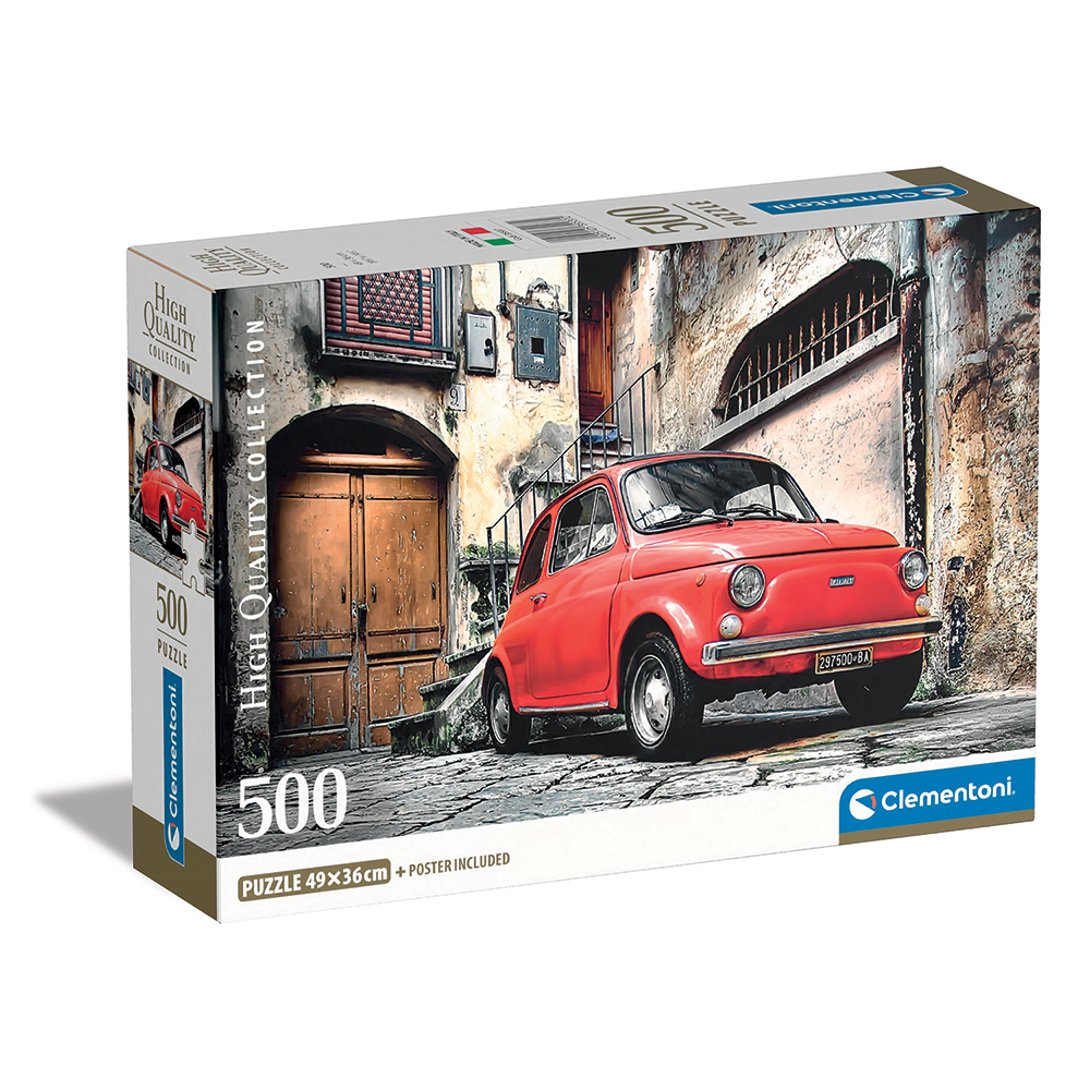 122035537-666af774551698edf03ba5fa Clementoni Παζλ High Quality Collection Fiat 500 - 500 τμχ - Compact Box - Image 1