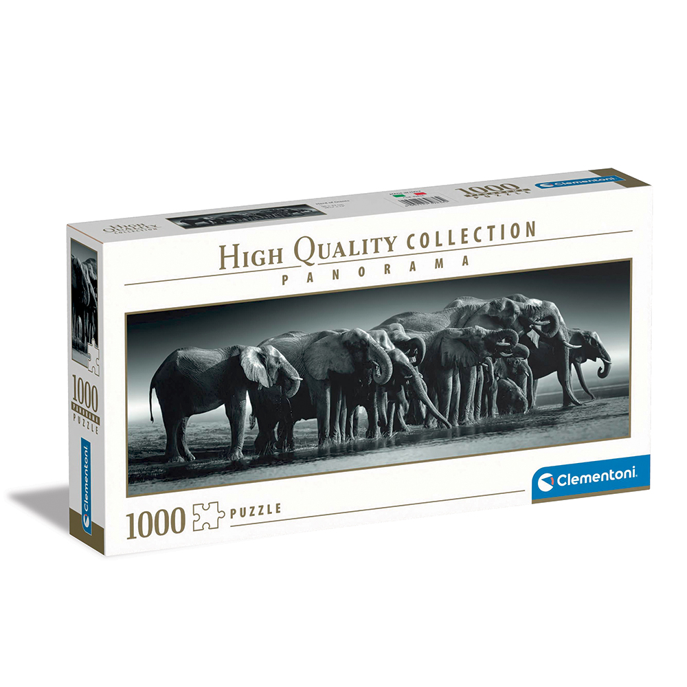 122039836-6669a46c551698edf03ba549 Clementoni Παζλ Panorama High Quality Collection Ελέφαντες 1000 τμχ - Image 1