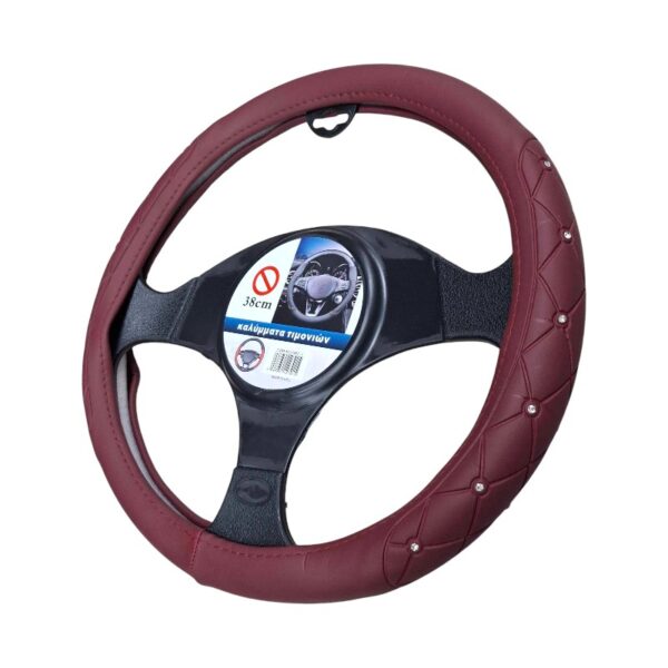 Κάλυμμα τιμονιού αυτοκινήτου - SMZ-1 - 123015 - Dark Red