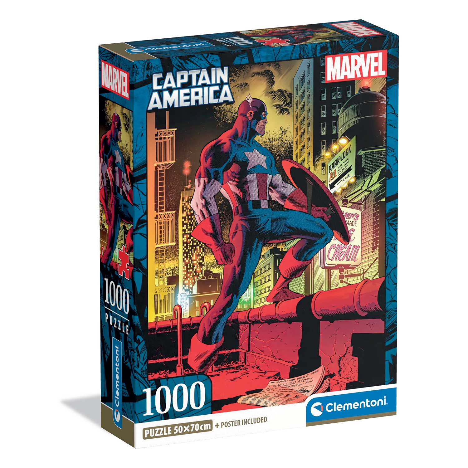 1260-37049-6874d9a2b9057162f631a079_1752495439 Clementoni Παζλ High Quality Collection Marvel Captain America 1000 τμχ - Compact Box - Image 1