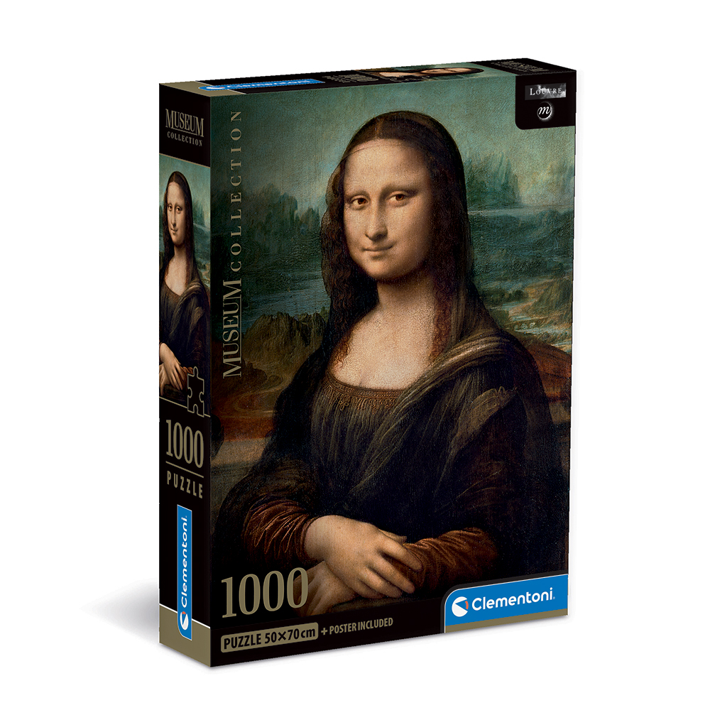 126039708-666ad6e4551698edf03ba5cf Clementoni Παζλ Museum Collection Leonardo Da Vinci: Μόνα Λίζα 1000 τμχ - Compact Box - Image 1