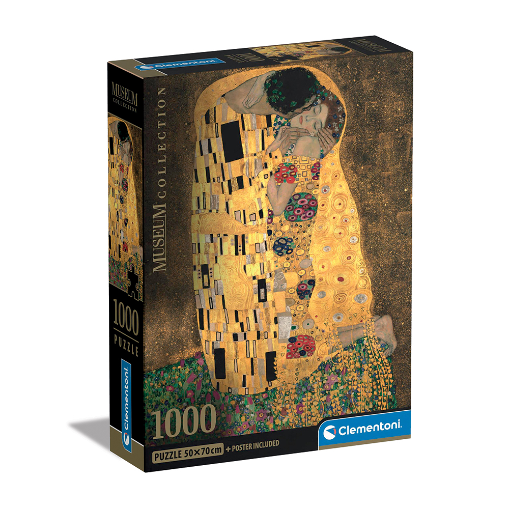 126039790-666ac236551698edf03ba5c1 Clementoni Παζλ Museum Collection Klimt: Το Φιλί 1000 τμχ - Compact Box - Image 1