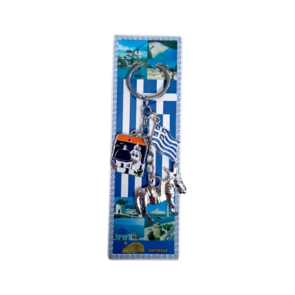 Τουριστικό μπρελόκ Souvenir - Σετ 12pcs - Greece/Santorini - 127240
