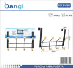 Μεταλλική κρεμάστρα πόρτας 4 θέσεων - 57882 - Image 2