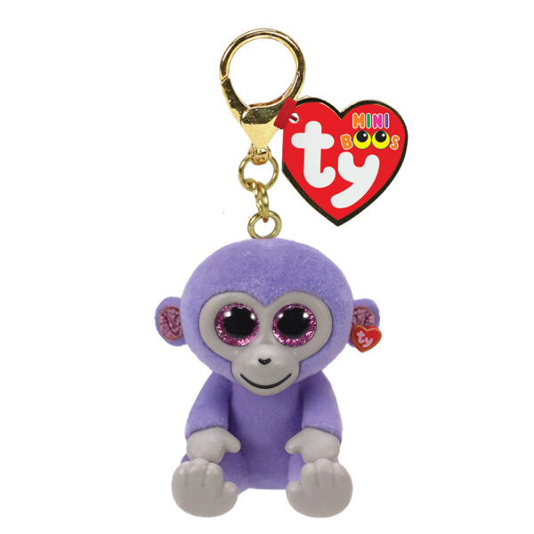 TY Mini Boos Μπρελόκ Grapes Μαϊμουδάκι Μωβ