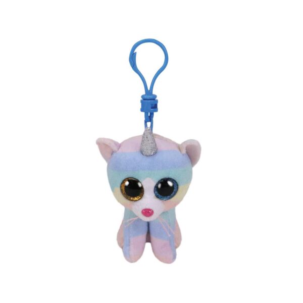 TY Beanie Boos Heather Χνουδωτό Μπρελόκ Γατούλα Μονόκερος Πολύχρωμο 8.5εκ