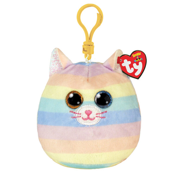 TY Squishy Beanies Heather Χνουδωτό Μπρελόκ Γατούλα Πολύχρωμο