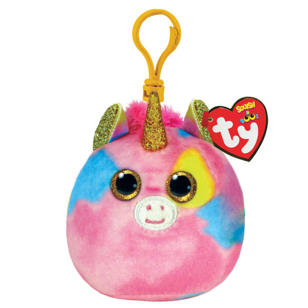 TY Squishy Beanies Fantasia Χνουδωτό Μπρελόκ Μονόκερος Πολύχρωμο