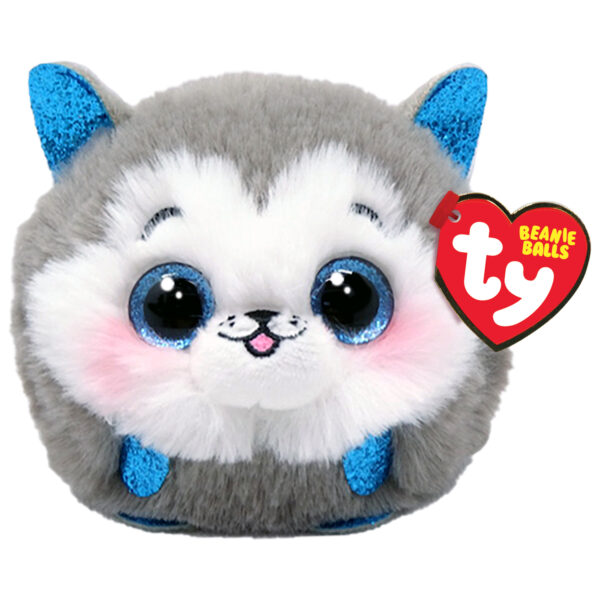 TY Beanie Balls Slush Χνουδωτό Σκυλάκι Χάσκι Γκρι