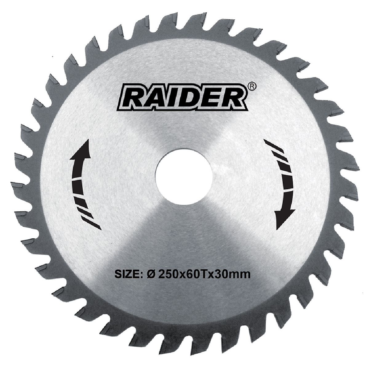 163117 RAIDER Δίσκος κοπής ξύλου Φ30/Φ250/60Δόντια 163117 - Image 1