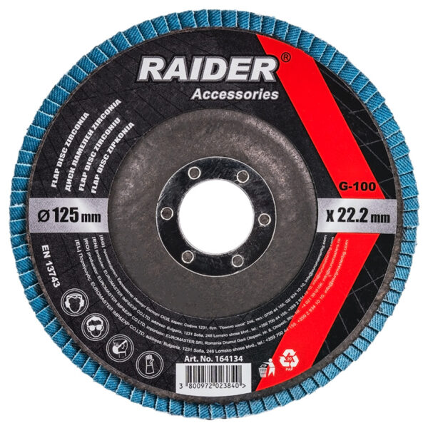 RAIDER Δίσκος φυλλαράκι Φ125 G100 164134