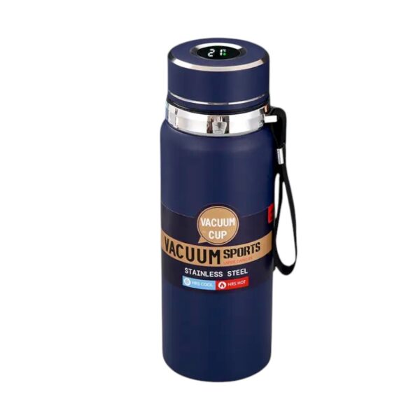 Φορητό παγούρι-θερμός με ψηφιακό θερμόμετρο - 600ml - 168440 - Dark Blue