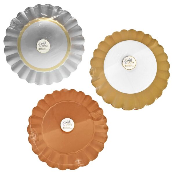 Βάση Τούρτας Χάρτινη Μεταλιζέ πακ=8τεμ ø32cm Homie 3794