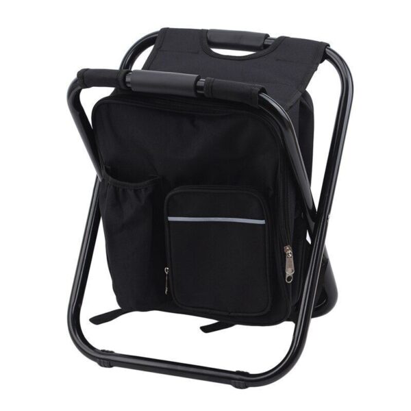 Πτυσσόμενο σκαμπό και σακίδιο camping - 1344 - 170105 - Black