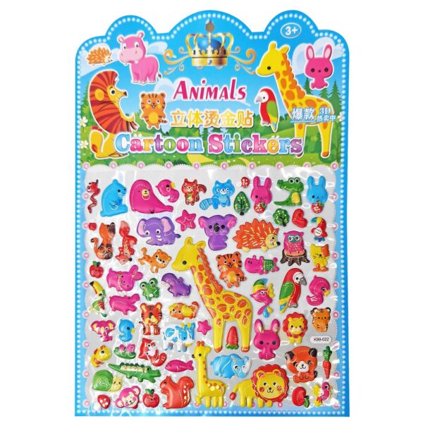 Στίκερ 3d Ζωάκια Καρτέλα Μεγάλη Καρ=33x23cm JustNote 381977