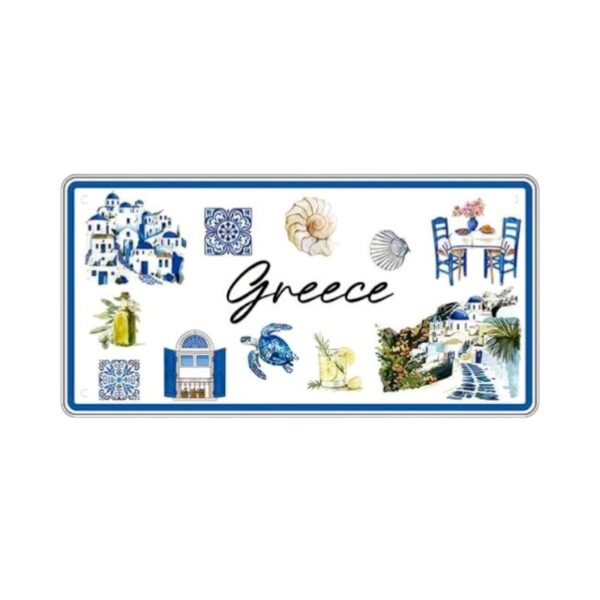 Μεταλλική πινακίδα Souvenir - 12pcs - Greece - 15x30cm - 181049