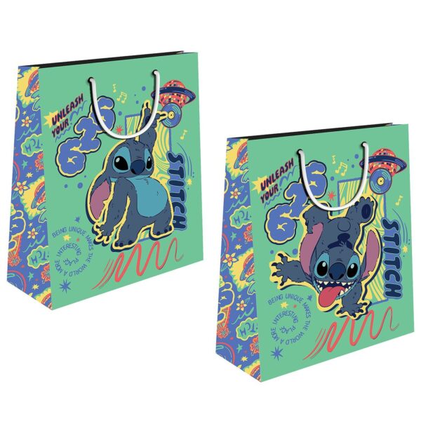 Τσάντα Δώρου Χάρτινη με Foil Lilo & Stitch (32cm) 32x26x12cm Stitch 000564063