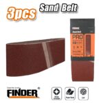 Σετ ταινίες λείανσης για ταινιολειαντήρα - Sand Belt - 80P - 3pcs - Finder - 196243 - Image 2