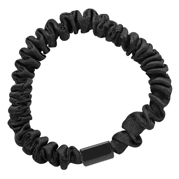 Σούρα Μαλλιών Λεπτή Μαύρη Scrunchies ø7,5cm 4teen4ty 401372