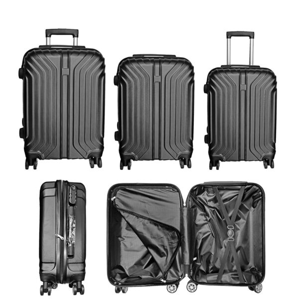 Βαλίτσες abs σετ=3τεμ 55x35x20cm 65x40x24cm 74x45x29cm 4teen4ty 40763