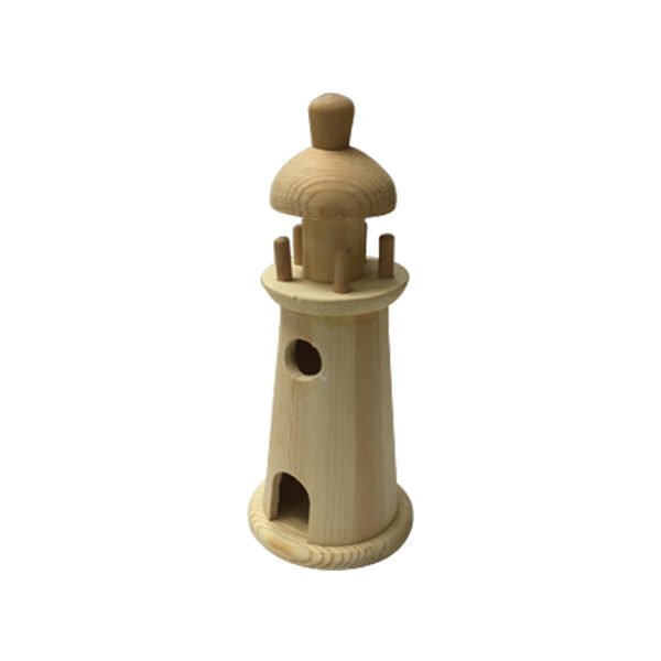 Ξύλινος αλουστράριστος διακοσμητικός φάρος 18cm