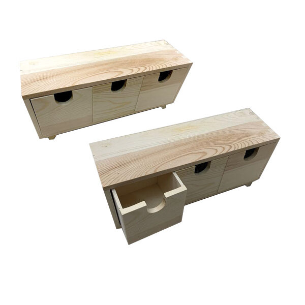 Ξύλινη αλουστράριστη συρταριέρα 11,3cm