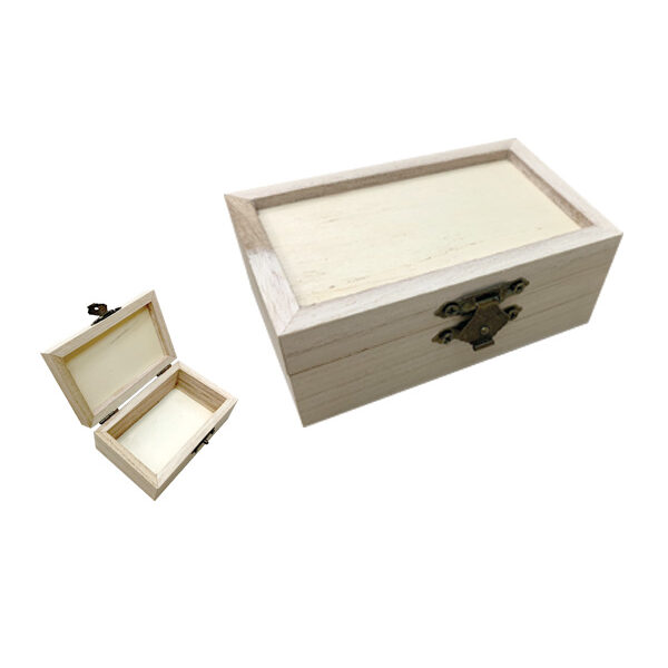 Ξύλινο αλουστράριστο κουτί Υ6 x Μ4,8 x Π10cm