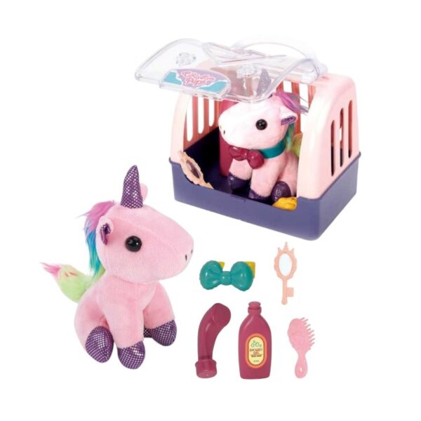 Λούτρινος μονόκερος με αξεσουάρ φροντίδας & τσάντα μεταφοράς - DR5073 - 215403