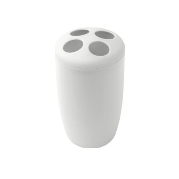 Θήκες οδοντόβουρτσας πλαστικές σε σετ 5Χ - White - 21542