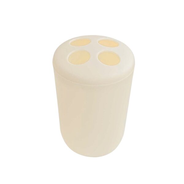 Θήκες οδοντόβουρτσας πλαστικές σε σετ 5Χ - Beige - 21578