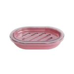 Σαπουνοθήκες μπάνιου πλαστικές - Σετ 9pcs - Pink - 21766