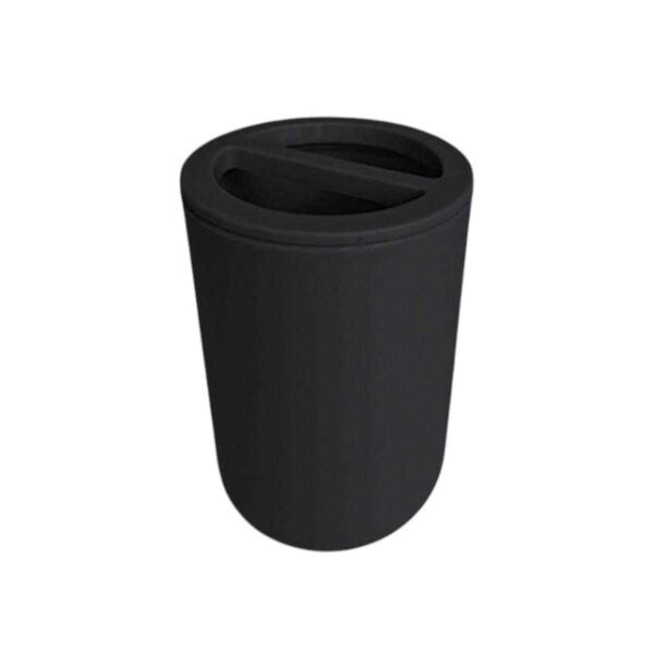 Θήκες οδοντόβουρτσας πλαστικές σε σετ 5Χ - Black - 21788