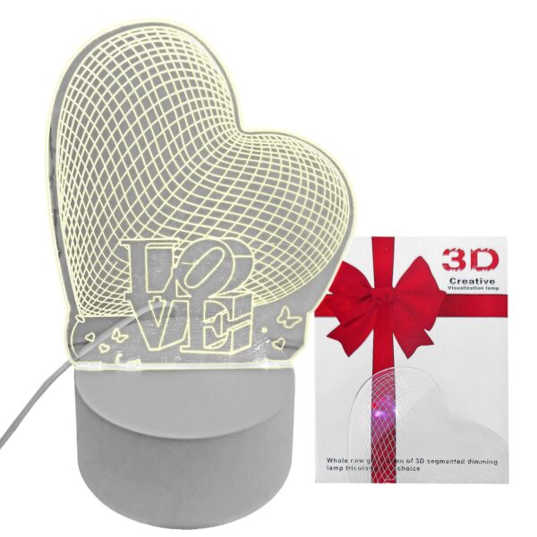 Πινακίδα Love Διάφανη με φως 18x12cm Homie 423082