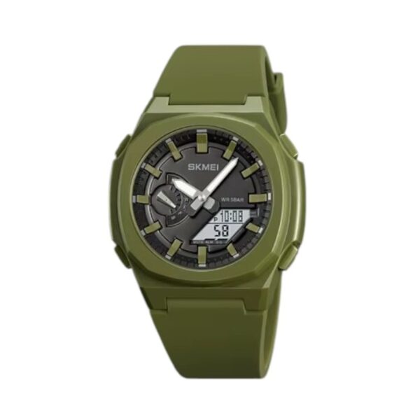 Ψηφιακό/αναλογικό ρολόι χειρός – Skmei - 2091 - Green/White screen