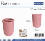 Θήκες οδοντόβουρτσας πλαστικές σε σετ 5Χ - Pink - 21752 - Image 2