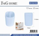 Θήκες οδοντόβουρτσας πλαστικές σε σετ 5Χ - Light Blue - 21662 - Image 2