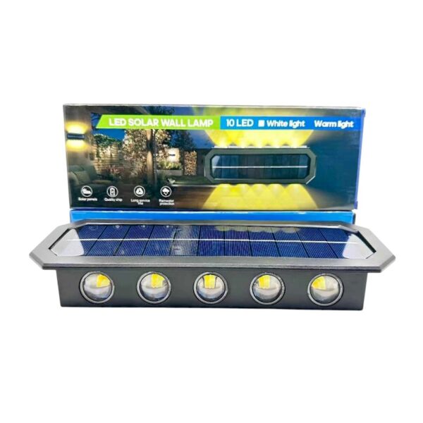 Ηλιακό φωτιστικό τοίχου LED - 1082-10 - 279313