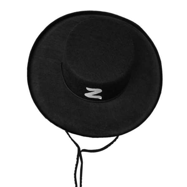 Καπέλο Μασκοφόρου με Μαύρο Σχοινί 37x17x8,5cm Carnavalista 231752