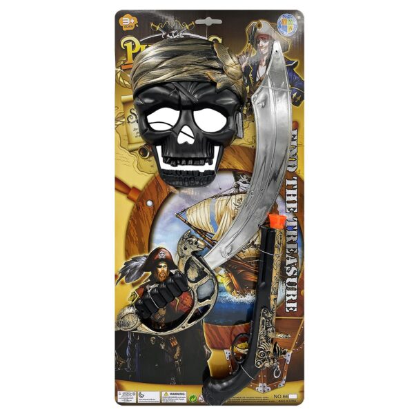 Σετ Πειρατή 3τεμ 58x29cm Carnavalista 232444