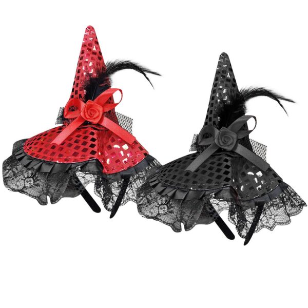 Στέκα Καπέλο Μάγισσας με Πούλιες 26x20cm Carnavalista 232473