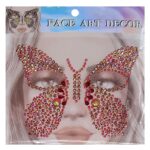 Αυτοκόλλητα Προσώπου Πεταλούδα Face Gems 17x17cm Carnavalista 232485 - Image 2