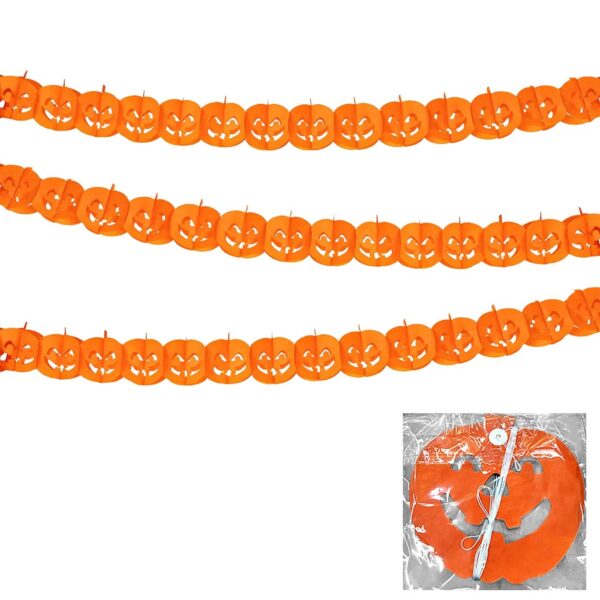 Γιρλάντα Χάρτινη Κολοκύθας 17x15cm 3m Carnavalista 232664