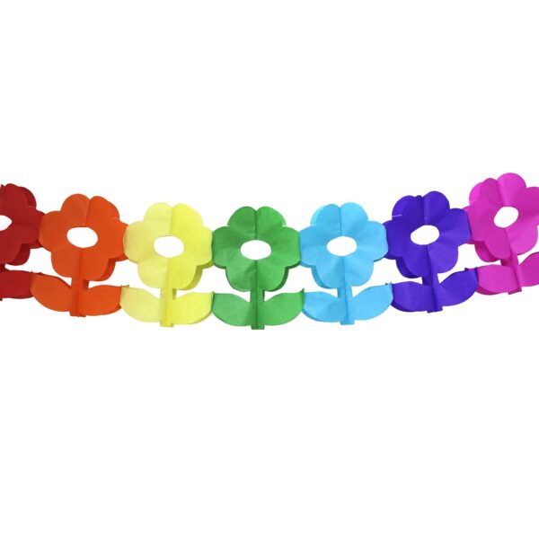 Γιρλάντα Χάρτινη Λουλούδια 3m 17x15cm 3m Carnavalista 232674