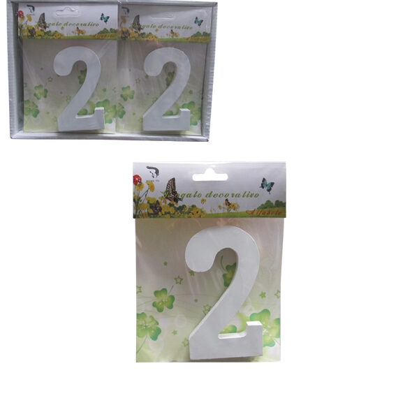 Ξύλινος αριθμός χειροτεχνίας "2"-δύο