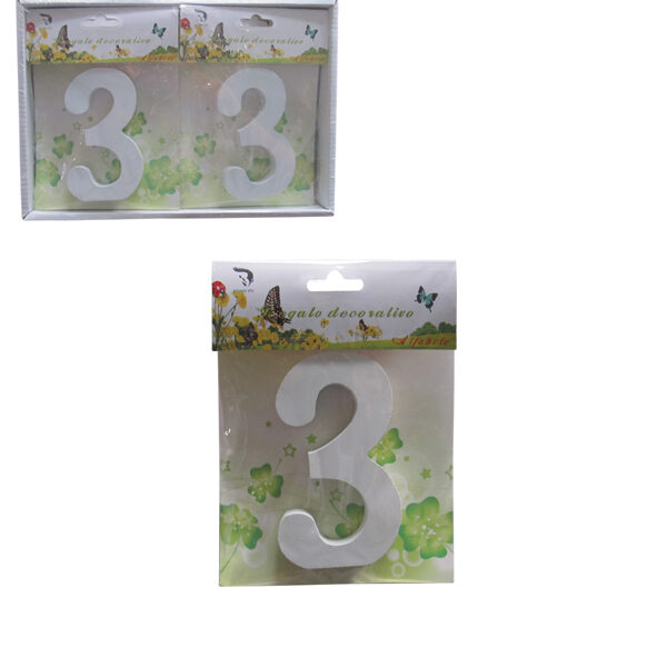 Ξύλινος αριθμός χειροτεχνίας "3"-τρία