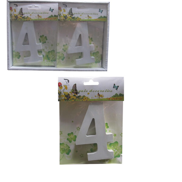 Ξύλινος αριθμός χειροτεχνίας "4"-τέσσερα