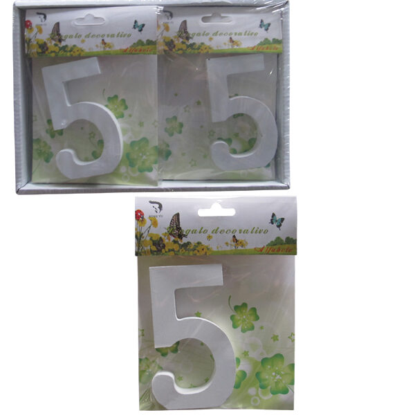 Ξύλινος αριθμός χειροτεχνίας "5"-πέντε