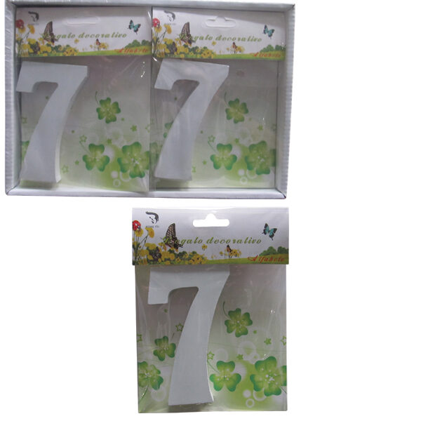 Ξύλινος αριθμός χειροτεχνίας "7"-εφτά