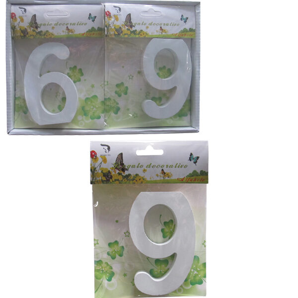 Ξύλινος αριθμός χειροτεχνίας "9"-εννιά